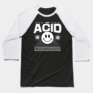 ACID HOUSE  - 3 Smiley's side by side (white) Baseball T-Shirt